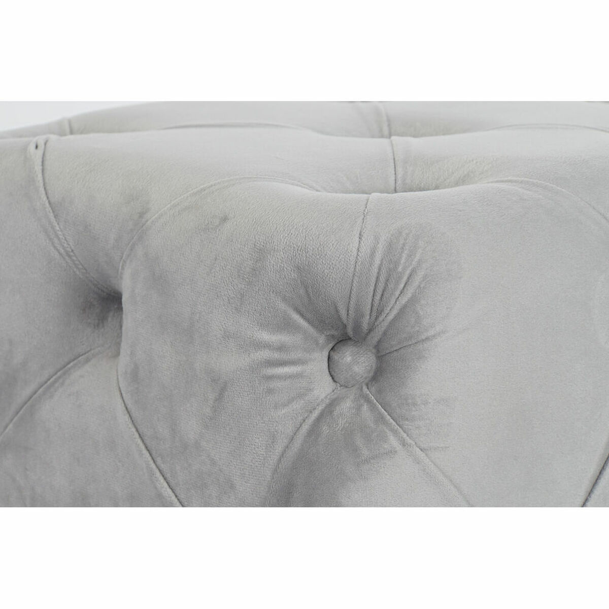 Sittpall DKD Home Decor   Grå Polyester Sammet Trä MDF (88 x 53 x 48 cm)